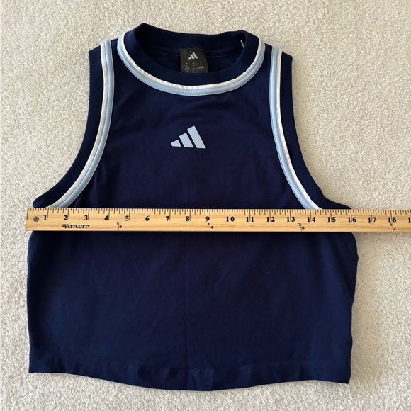 Adidas Women’s Navy Tank Top with Light Blue Accents - Picture 5 of 8